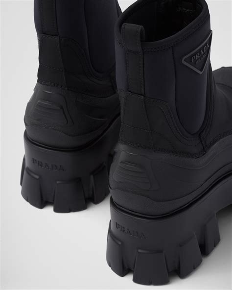 used prada monolith boots|monolith gabardine boots.